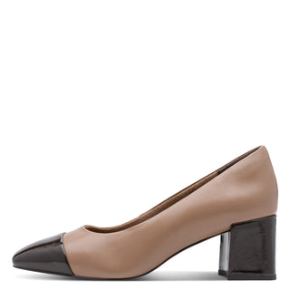 Round Court Block Heel Shoe | Dark Cappuccino