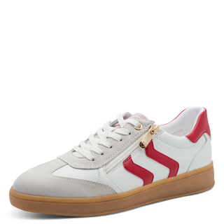 Bargi Double Stripe Trainer | White/Red