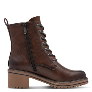 Round Toe Lace Up Ankle Boot | Chestnut