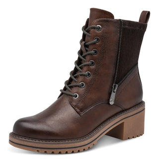 Round Toe Lace Up Ankle Boot | Chestnut