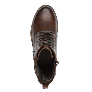 Round Toe Lace Up Ankle Boot | Chestnut