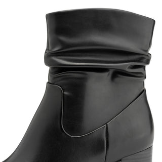 Round Toe Ankle Boot | Black