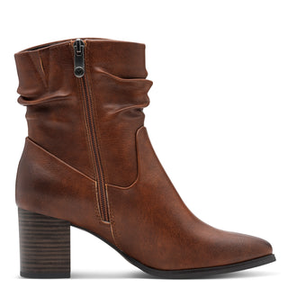 Round Toe Ankle Boot | Cognac