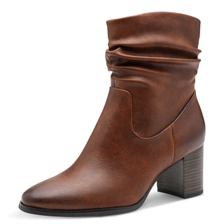 Round Toe Ankle Boot | Cognac