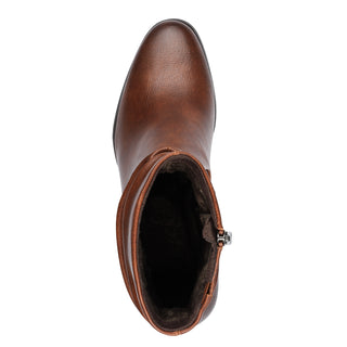 Round Toe Ankle Boot | Cognac