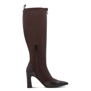 Pointed Toe Knee High Boot | Mocca