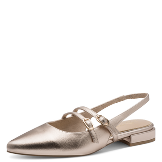 Apo Slingback Flat Slider | Platinum