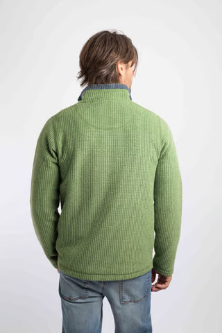 Newark 1/4 Zip Grid Fleece | Irish Moss