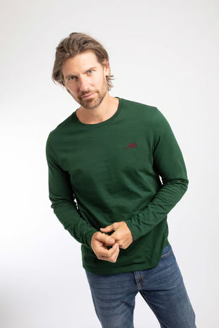 Fins Branded Long Sleeve T-Shirt | Pine