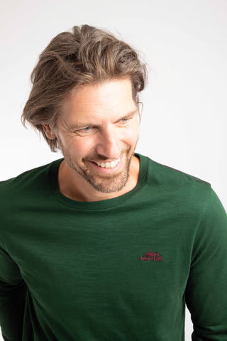 Fins Branded Long Sleeve T-Shirt | Pine