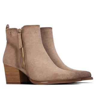 Microfibre Ankle Boot | Taupe