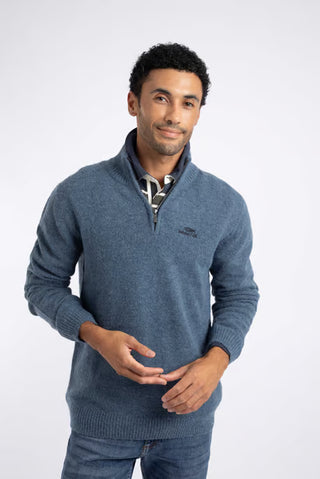 Altwood 1/4 Zip Jumper | Ash Blue
