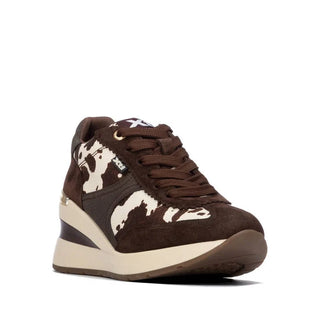 Bella Trainer | Cow Print Brown