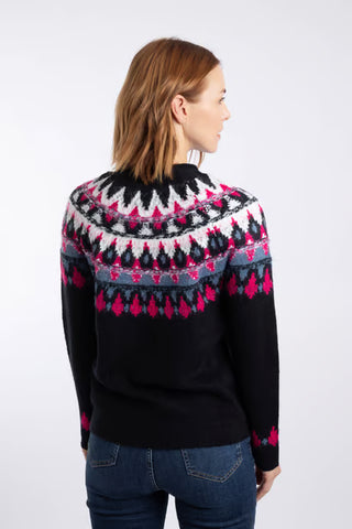 Lowell Fair Isle Jumper | Dark Navy