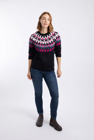 Lowell Fair Isle Jumper | Dark Navy