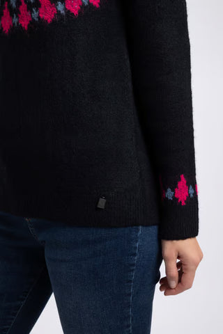 Lowell Fair Isle Jumper | Dark Navy