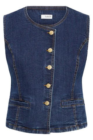 Komma Waistcoat | Dark Blue Denim