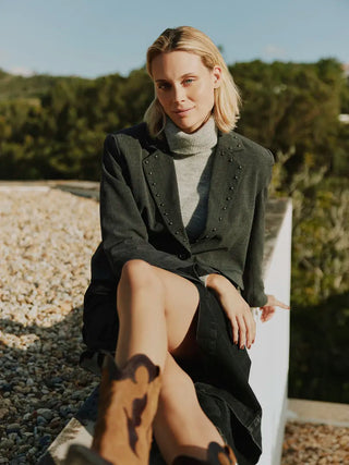 Mona Poloneck Jumper | Mid Grey Melange