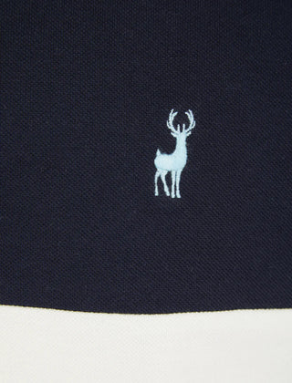 Barge Colour Block Polo Shirt Forget-me-not Blue