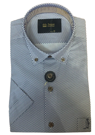 6th Sense Short Sleeve Regular-fit button-down Shirt Print #16