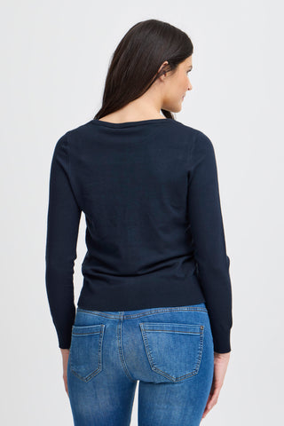 Basic Cardigan | Dark Peacoat