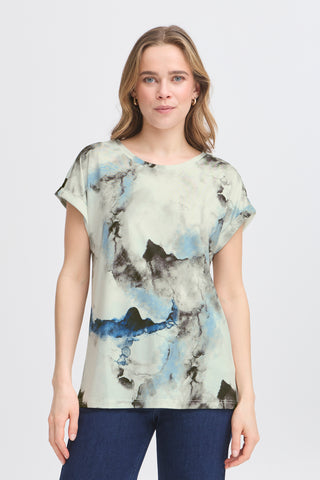 Seen Tee | Dusty Olive Watercololur