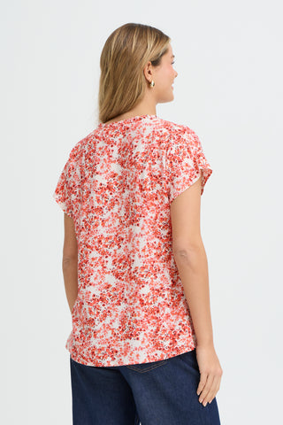 Merle Short Sleeve Top | Floral Hibiscus