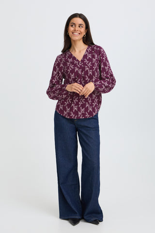 Merle Blouse | Flower Drop Port Royale
