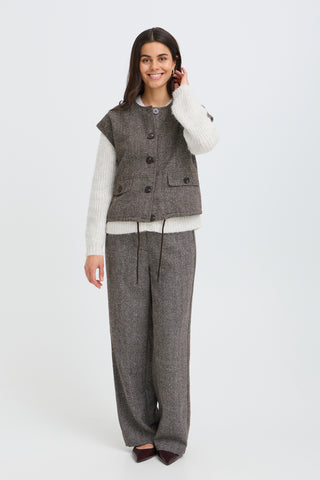 Vea Vest | Hot Fudge Herringbone
