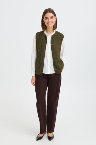 Tenya Waistcoat | Grape Leaf
