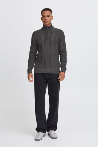 Basim Half Zip  | Charcoal Mix