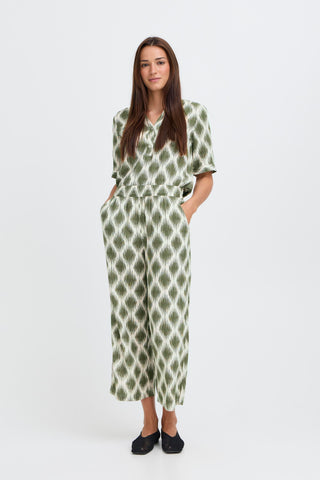 Mmjoella Cropped Trousers | Ogee Ikat Kalamata