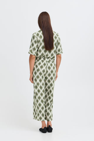 Mmjoella Cropped Trousers | Ogee Ikat Kalamata