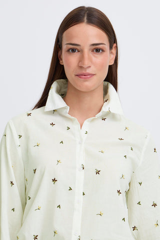 Jadis Shirt | Multi Embroidered Flower