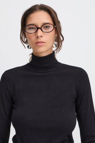 Morla Rollneck Jumper | Black
