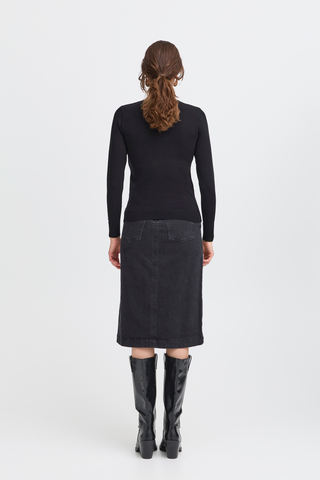 Morla Rollneck Jumper | Black