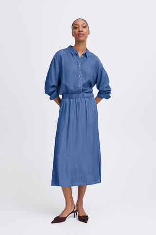 Kosmo Skirt  | Mid Blue Denim