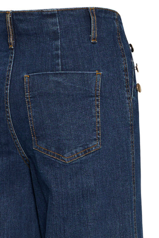 Komma Button Jean | Dark Blue Denim
