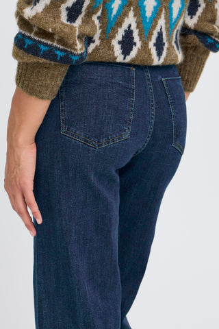 Komma Button Jean | Dark Blue Denim
