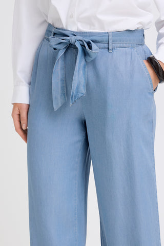 Kosmo Cropped Trousers | Light Blue Denim