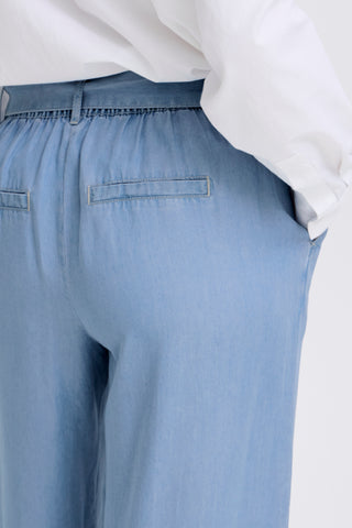Kosmo Cropped Trousers | Light Blue Denim