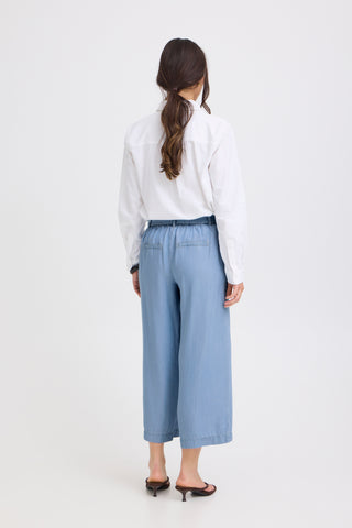 Kosmo Cropped Trousers | Light Blue Denim