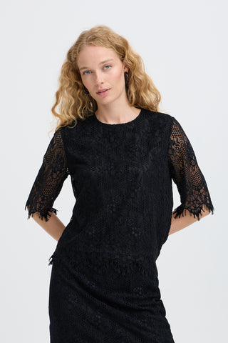 Pascalace Long Sleeve Top | Meteorite