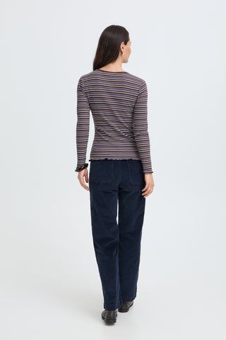 Tone Long Sleeve Tee  | Java Stripe
