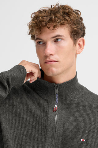 Granby Structure Cardigan  | Charcoal Mix