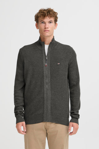 Granby Structure Cardigan  | Charcoal Mix