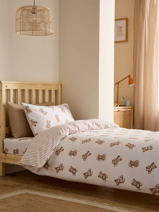 Brushed Teddy Bear Duvet Set | Cream