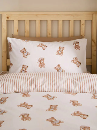 Brushed Teddy Bear Duvet Set | Cream