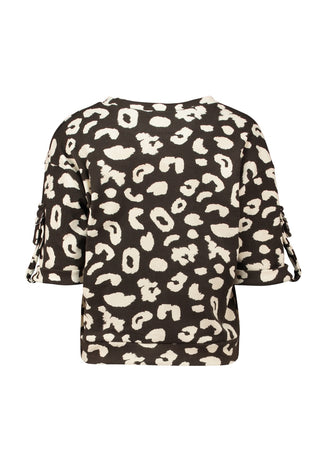 Billy Round Neck Top | Coco Leopard