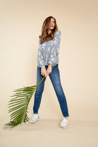 Sandra High Waist Straight Leg Jean | Medium Blue